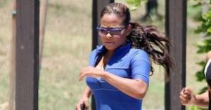 Christina Milian running