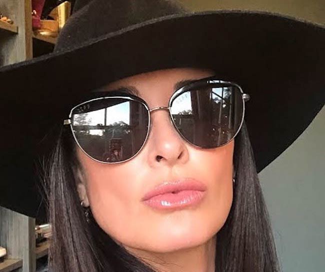 Kyle Richards wearing DIFF eyewear in June 2018