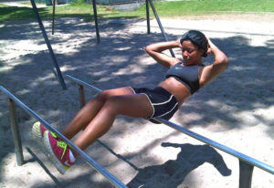 Keke Palmer working out