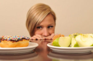 Jamie Eason wishing to eat a donut.