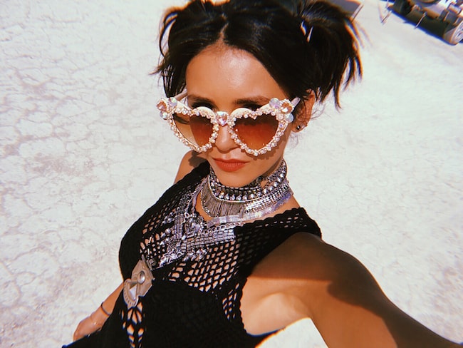 Nina Dobrev in an Instagram selfie in September 2018