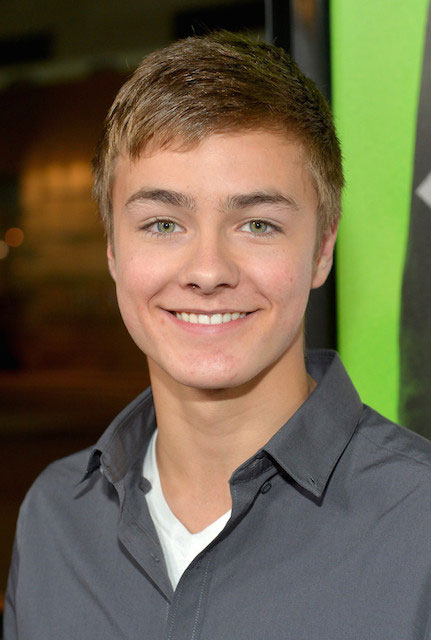 Peyton Meyer arrives at The Weinstein Company's premiere of 'Vampire Academy' at Regal 14.