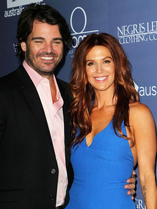    Poppy Montgomery con affascinante, Marito Shawn Sanford 