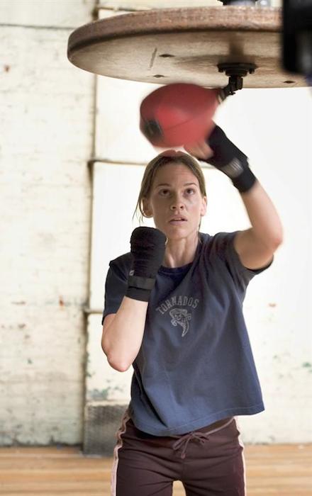 Hilary Swank boxing workout
