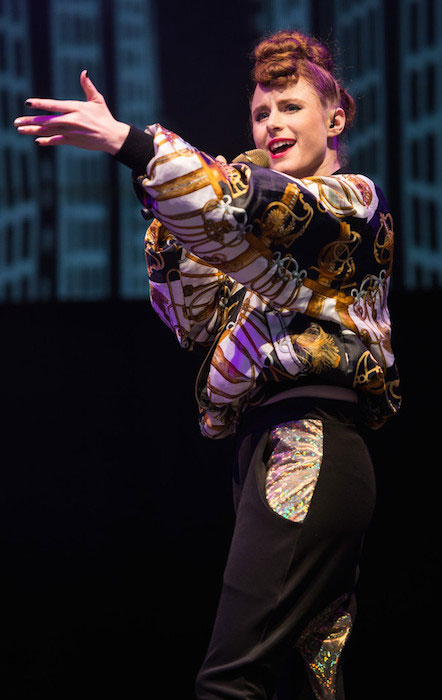 Kiesza performs on Day 1 of the V Festival at Hylands Park on August 16, 2014 in Chelmsford, England.