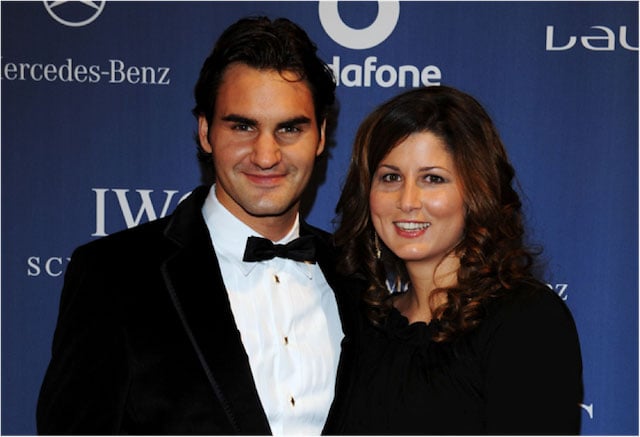 Roger Federer with wife Mirka.