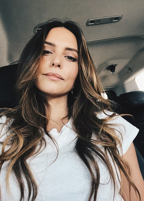 Genesis Rodriguez in a car selfie in May 2022