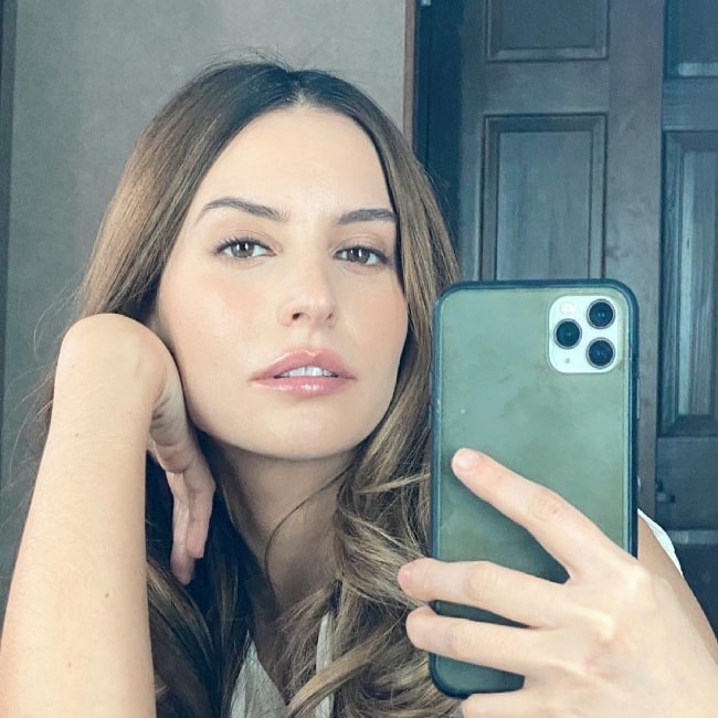 Genesis Rodriguez in a selfie in March 2021