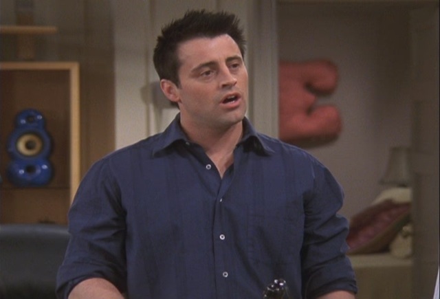 Matt LeBlanc in a still from Friends (1994-2004) as Joey Tribbiani