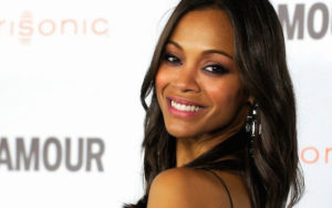 Zoe Saldana face closeup