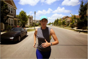Cobie Smulders running