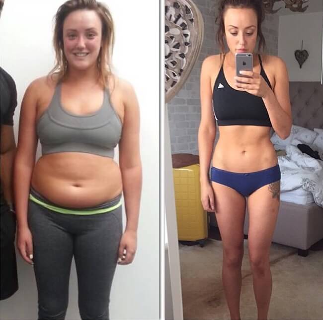 Charlotte Crosby "before" and "after"