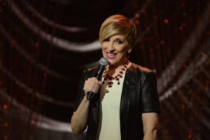Lisa Lampanelli giving stage performance