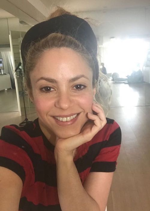 Shakira in an Instagram selfie in April 2018