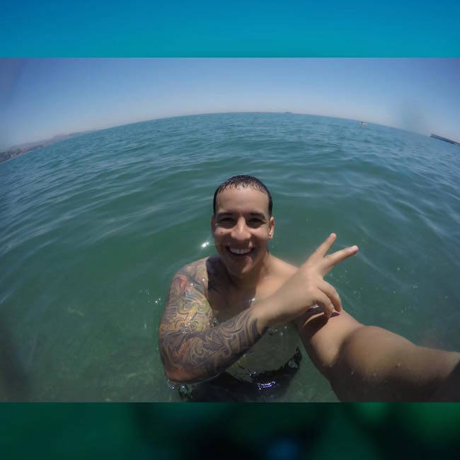 Daddy Yankee taking his time off in the Spanish sea in Malaga, Spain in July 2015