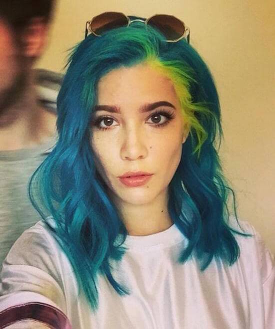 halsey hair height weight moon colored yellow colors electric neon boyfriend danny statistics hairstyles colorful age pink sun sign instagram