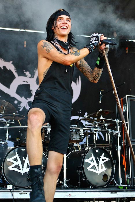 Andy Biersack as a part of the rock band, Black Veil Brides