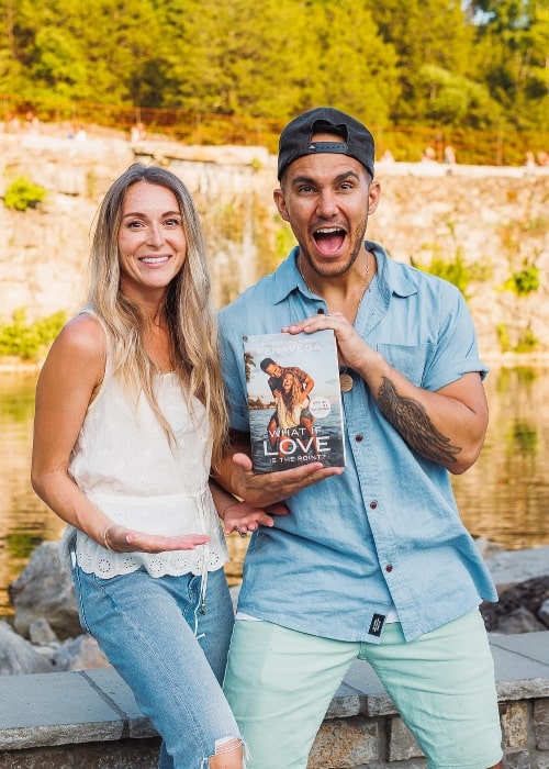 Carlos PenaVega and Alexa PenaVega during the launching of the book What if Love is the Point in 2022
