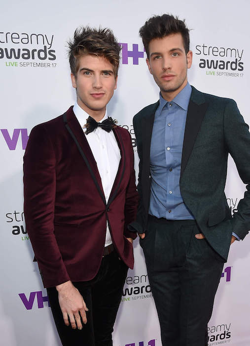 Joey Graceffa (Left) and Daniel Christopher Preda during VH1's 5th Annual Streamy Awards in September 2015
