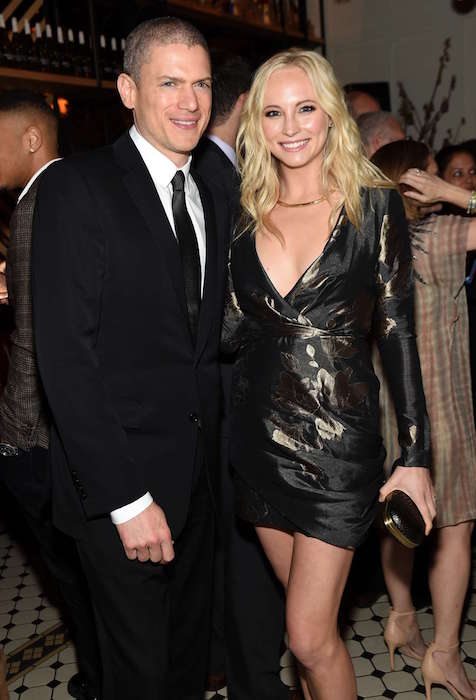 Wentworth Miller Height Weight Body Statistics Healthy Celeb   Candice Accola And Wentworth Miller At 2015 CW Upfront Party In New York 