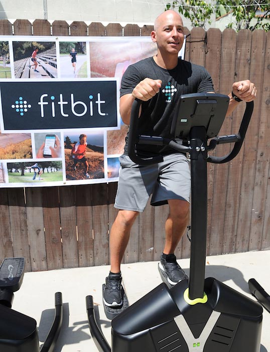 Harley Pasternak leading a workout group in August 2015