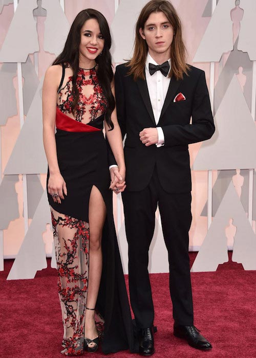 Lorelei Linklater and Justin Jacobs at Oscars 2015