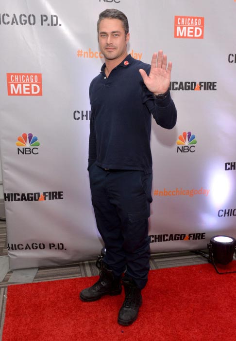 Taylor Kinney during the press junket for NBC's "Chicago Fire", "Chicago P.D." and "Chicago Med"