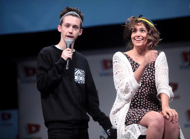 YouTubers Troye Sivan and Bethany Mota