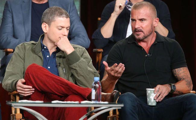 Wentworth Miller and Dominic Purcell at Winter Television Critics Association Tour 2015