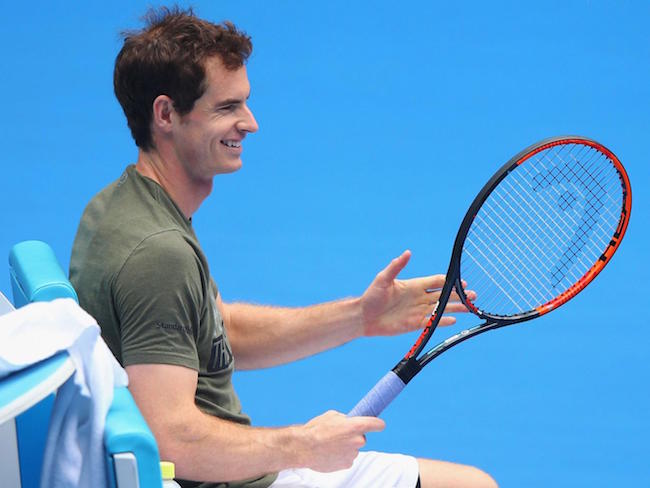 Andy Murray during a tennis match