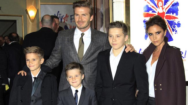 David Beckham and family