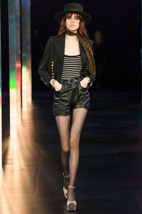 Grace Hartzel walking the Saint Laurent Paris Fashion Week Spring Summer 2015