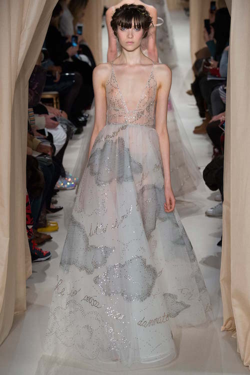 Grace Hartzel walking the Valentino Spring 2015 Couture Fashion Show