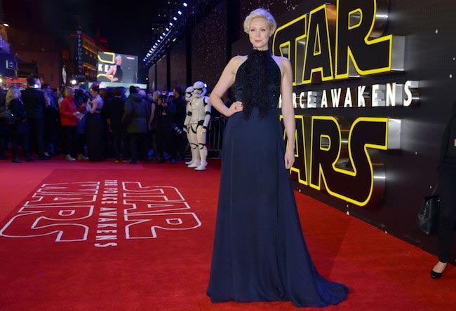 Gwendoline Christie at "Star Wars: Force Awakens" premiere