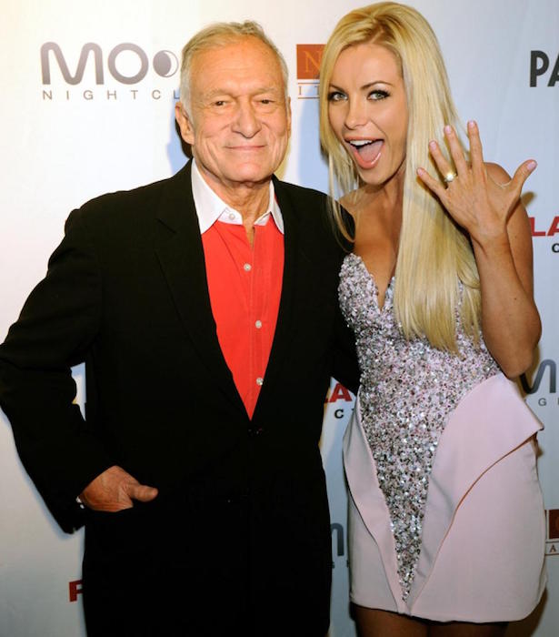 Hugh Hefner and Crystal Harris