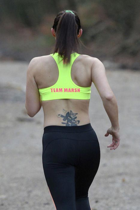 Kym Marsh out for jogging in Manchester on November 12, 2015