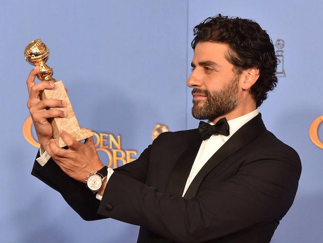 Oscar Isaac at 2016 Golden Globe Awards