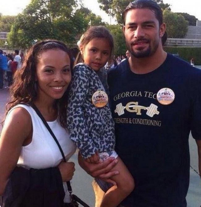 Roman Reigns, wife Galina Joelle Becker and daughter Joelle