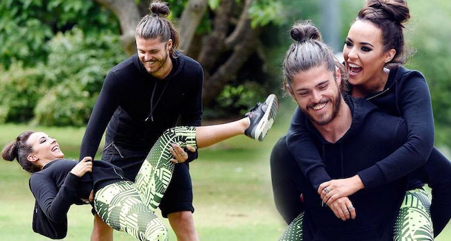 Sam Reece and Stephanie Davis workout