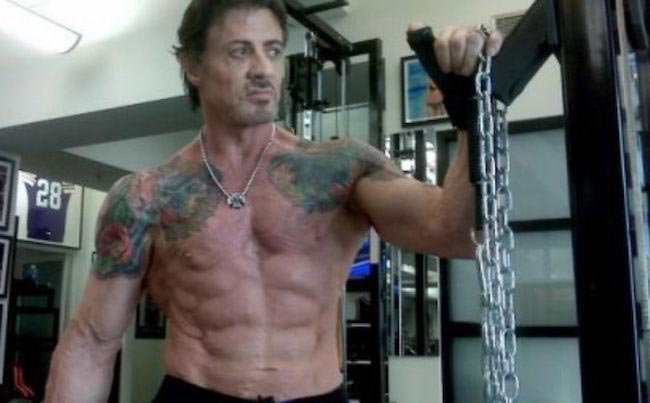 Sylvester Stallone shirtless body