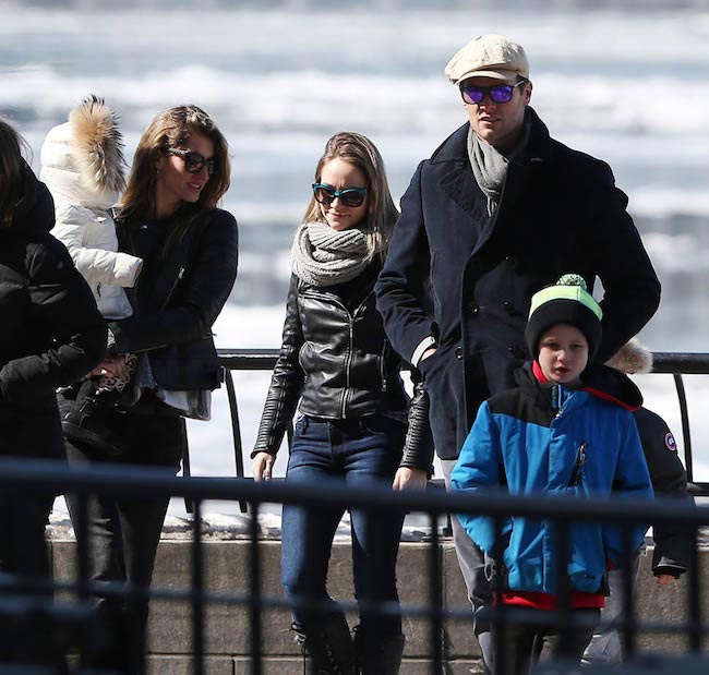 Tom Brady and Gisele Bundchen sightseeing in New York with their children on March 1, 2015