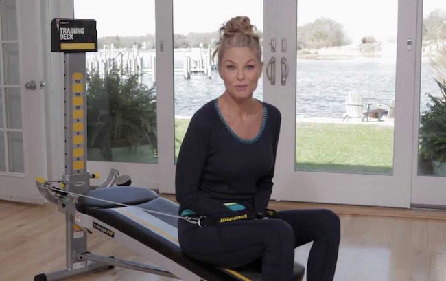 Christie Brinkley working out
