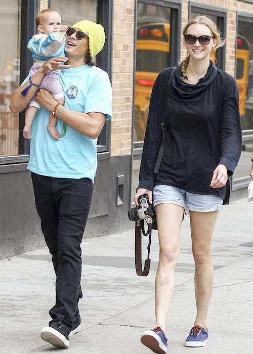 Gemma Ward and David Letts with daughter Naia