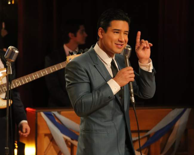 Mario Lopez as Vince Fontaine in "Grease: Live"