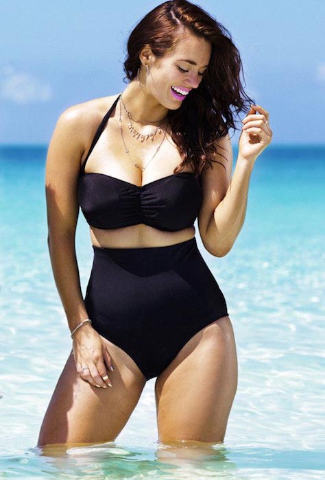Plus size model Jennie Runk in H&M Beach Swimwear campaign in 2013
