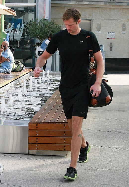 Alexander Skarsgard heading towards Equinox gym for a workout in LA