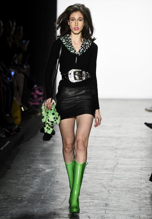 Anna Cleveland during Jeremy Scott Runway Fall 2016 New York Fashion Week