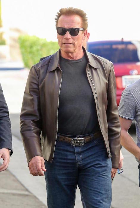 Arnold Schwarzenegger as seen in Beverly Hills on January 5, 2015 in Los Angeles