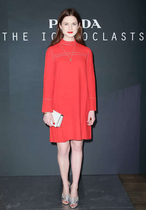 Bonnie Wright at Prada The Iconoclasts NYFW 2015