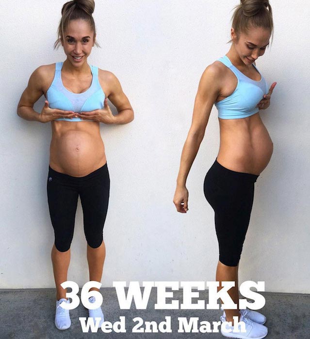 Chontel Duncan after 36 weeks